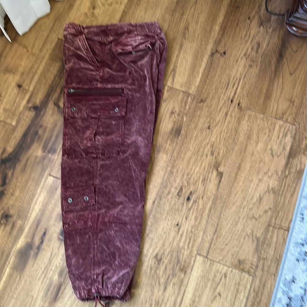 Free People Burgundy Sahar Utility Pants size S